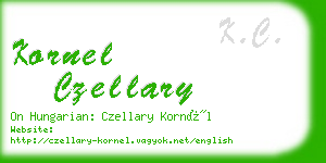 kornel czellary business card